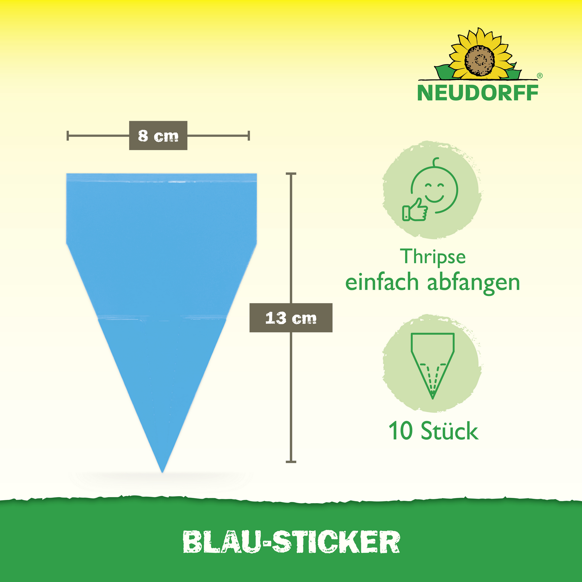 Blau-Sticker Klebefalle 10 Stück