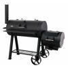 Smoker- und Holzkohlegrill 'Milwaukee' schwarz 171 x 151 x 78,5 cm