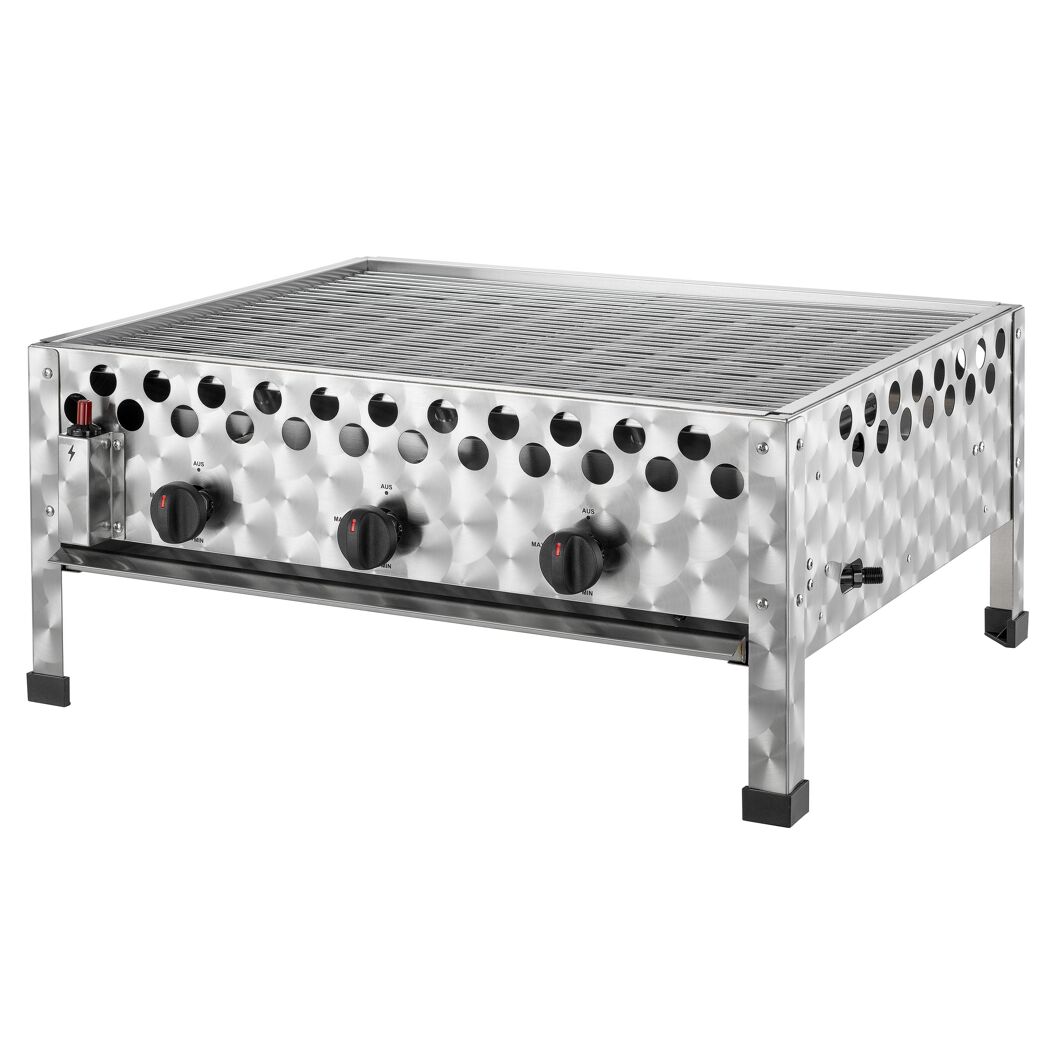 Wurstbräter mit Grillrost silbern 56 x 29 x 64 cm
