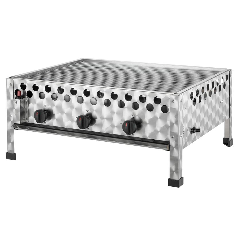 Wurstbräter mit Grillrost silbern 56 x 29 x 64 cm