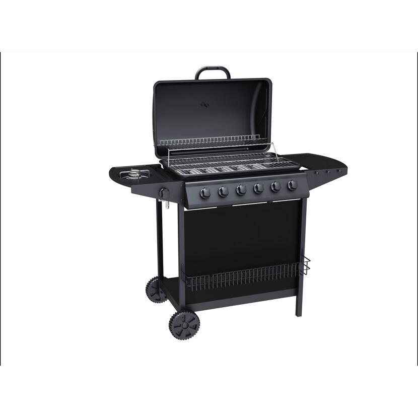 Gasgrill 'Hampton 6' grau 122,5 x 97,7 x 55,4 cm