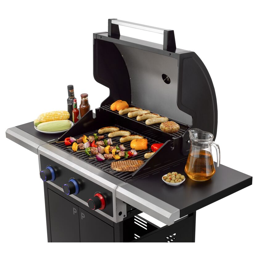 Gasgrill 'Keansburg 3' schwarz/edelstahlfarben 128 x 114 x 63 cm