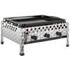 Wurstbräter mit Grillpfanne 3-Brenner Gasgrill silbern  66,2 x 30 x 56 cm