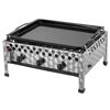 Wurstbräter mit Grillpfanne 3-Brenner Gasgrill silbern  66,2 x 30 x 56 cm