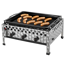 Wurstbräter mit Grillpfanne 3-Brenner Gasgrill silbern  66,2 x 30 x 56 cm
