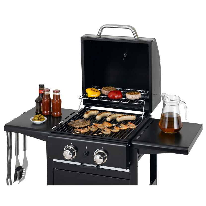 Gasgrill 'Mayfield 2' schwarz 112 x 100 x 58 cm