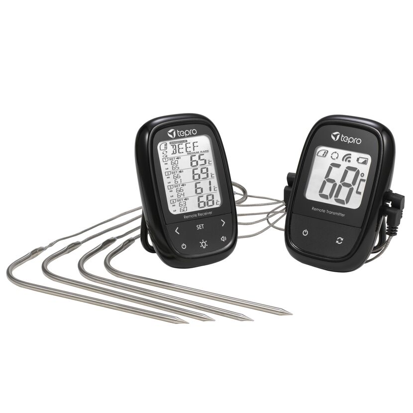 Funk-Grillthermometer Set mit Mess- und Empfangsgerät