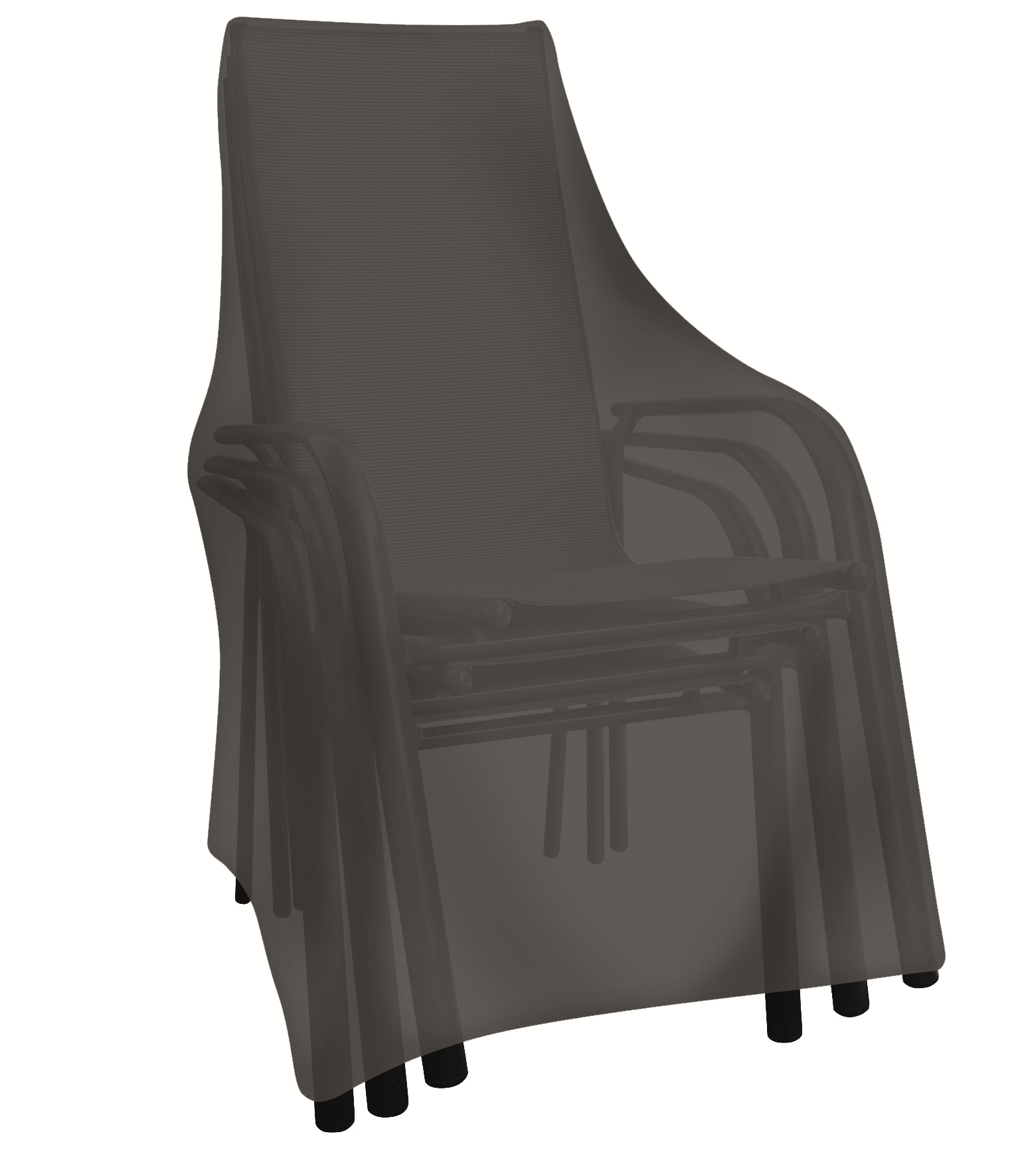 Abdeckhaube 'Universal' schwarz für Stapel-/Gartenstühle 65 x 65 x 150/110 cm (B x T x H)
