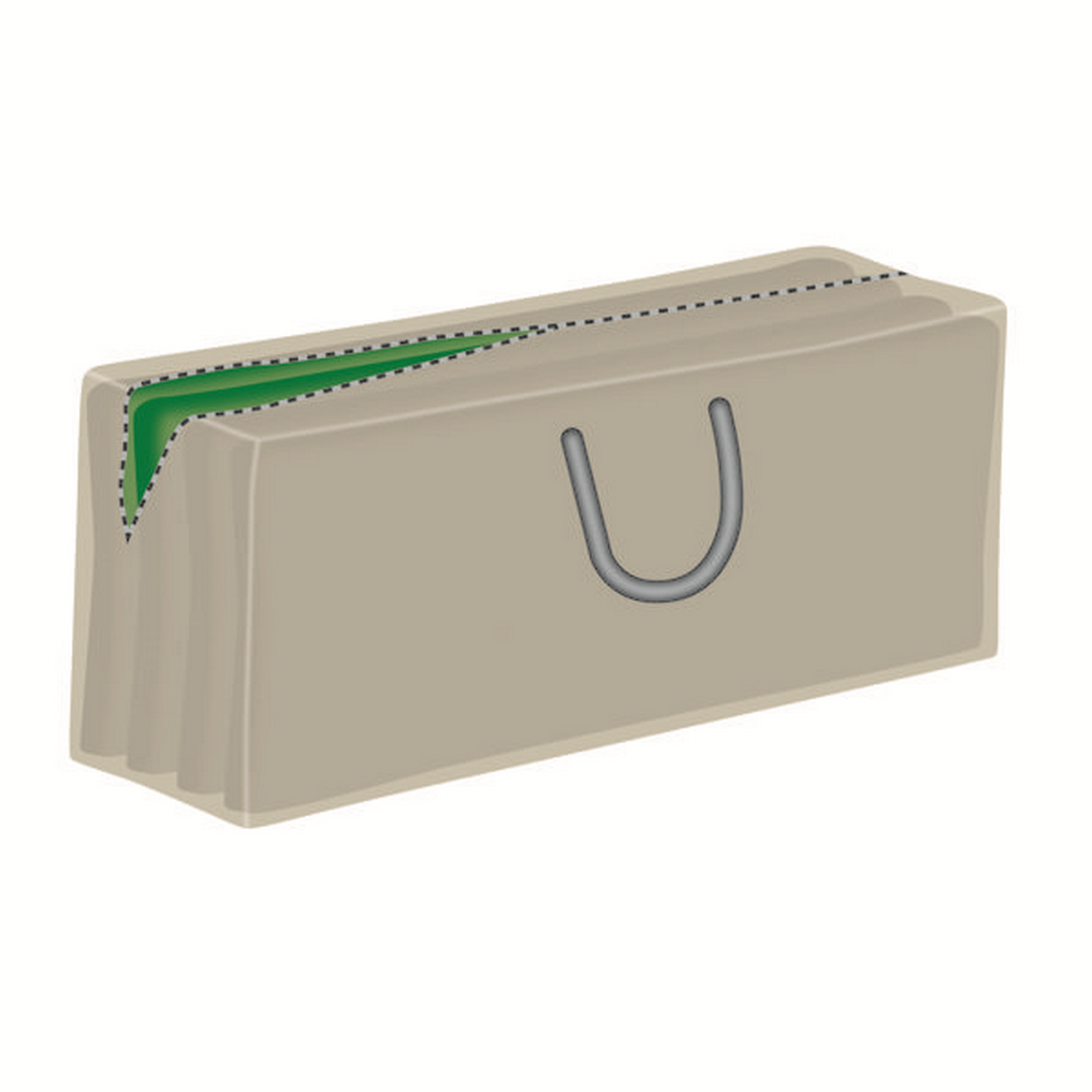 Auflagentasche 'Universal' beige 32 x 50 x 130 cm