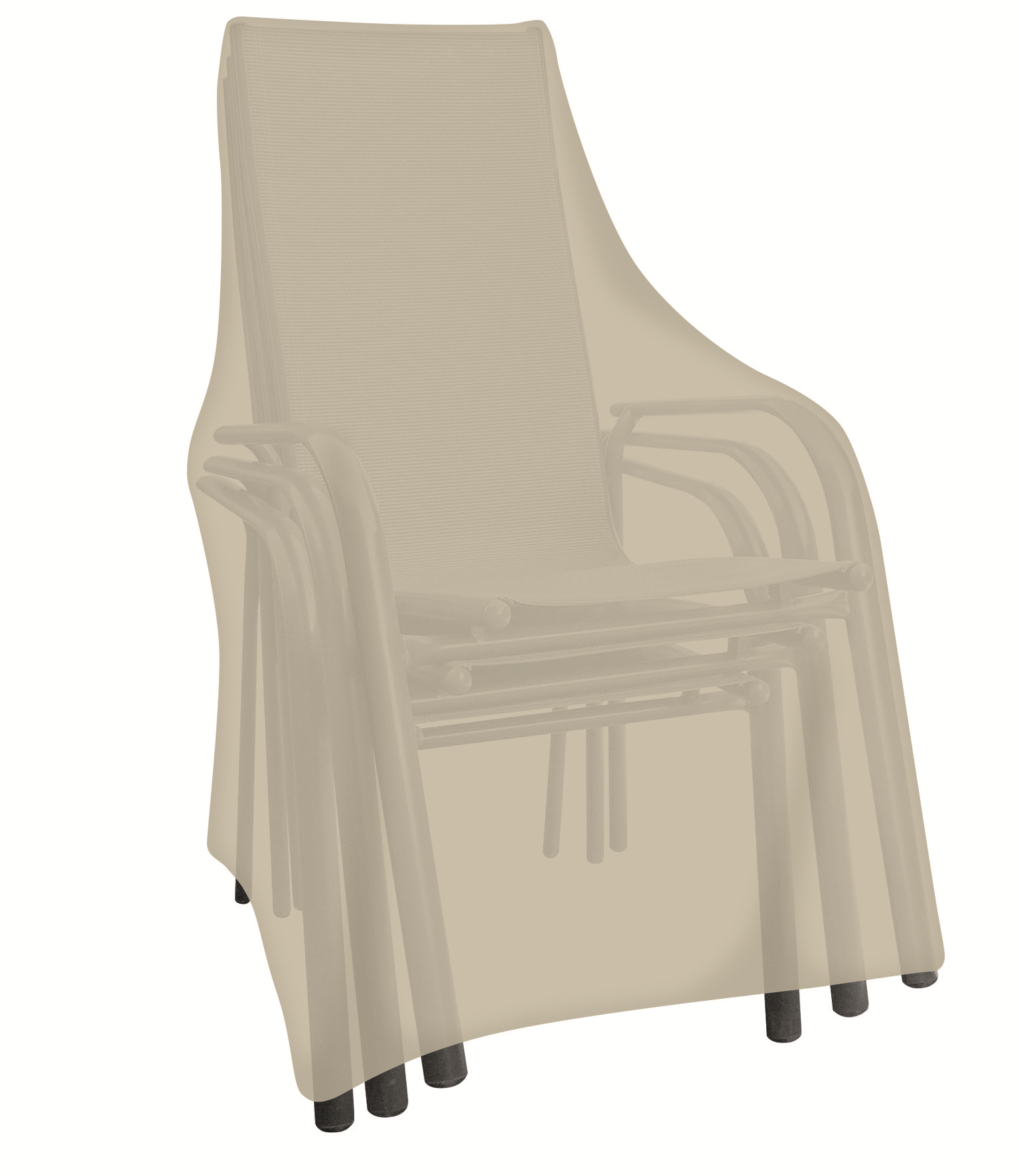 Abdeckhaube 'Universal' beige für Stapel-/Gartenstühle 65 x 150/110 x 65 cm