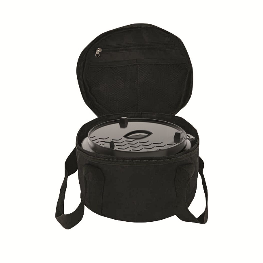 Tasche 'L' für Dutch-Oven edelstahlfarben/braun 41 x 28 x 41 cm