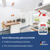Hochglanzfrontenreiniger in Sprühflasche in moderner Küche.