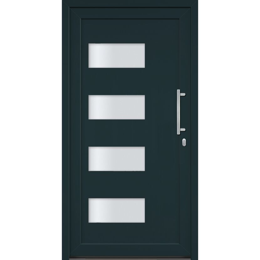 Kunststoffhaustür 'Springfeld' weiß/anthrazit 1000 x 2100 mm Anschlag links
