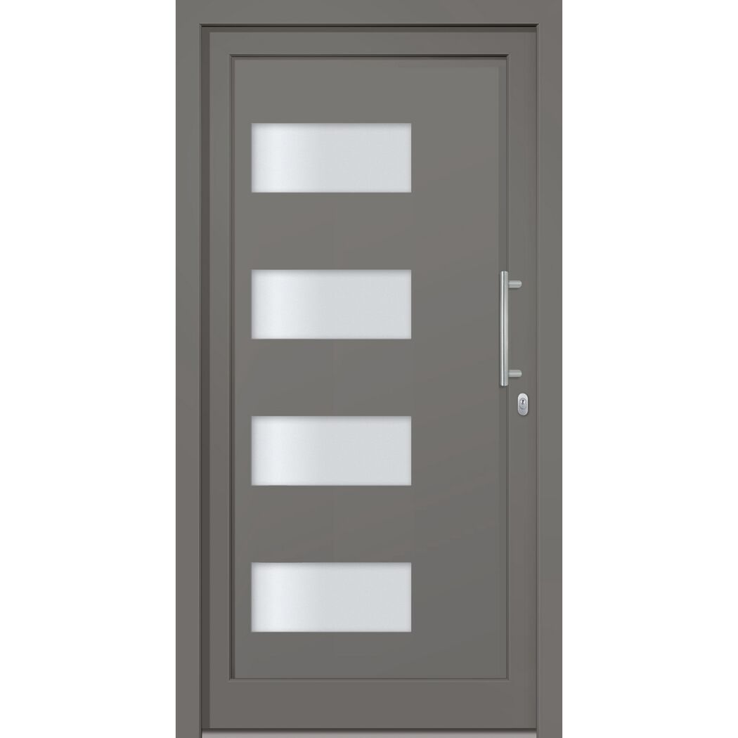 Kunststoffhaustür 'Springfeld' weiß/beige 1000 x 2000 mm Anschlag links