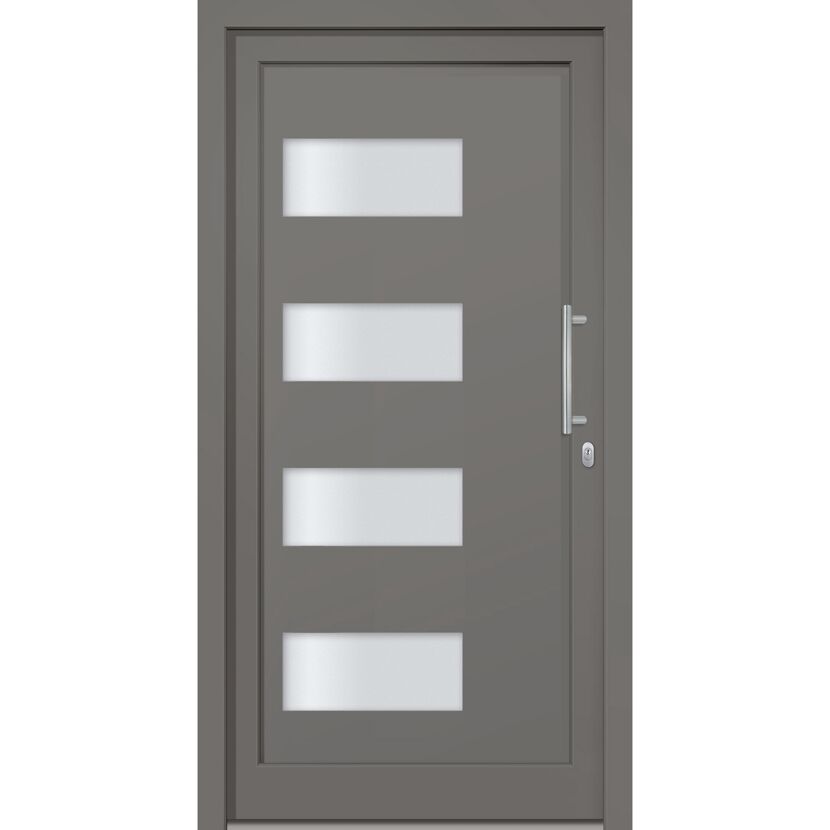 Kunststoffhaustür 'Springfeld' weiß/beige 1000 x 2000 mm Anschlag links