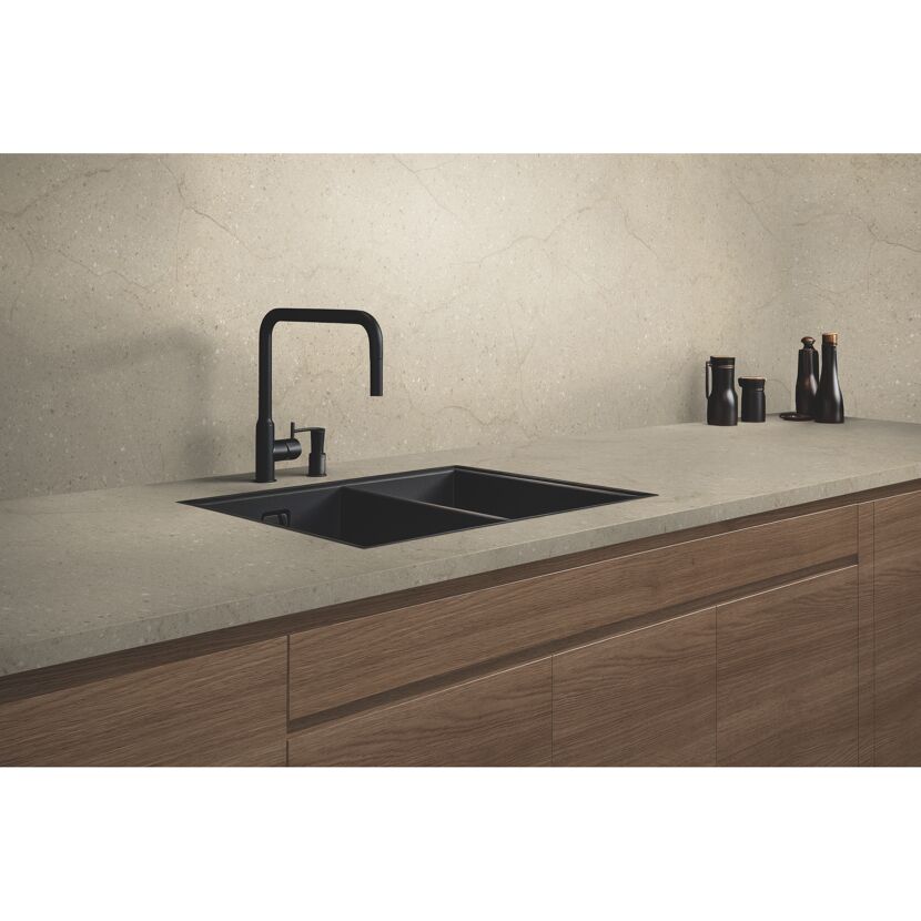 Arbeitsplatte 'Stein Formentera K2882' beige/sandfarben 600 x 4100 x 38 mm