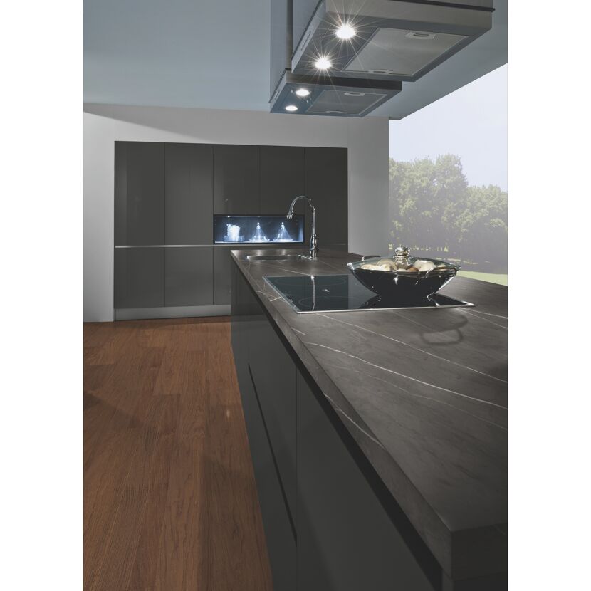 Arbeitsplatte 'Pietra Grey K4892' anthrazit 600 x 4100 x 38 mm