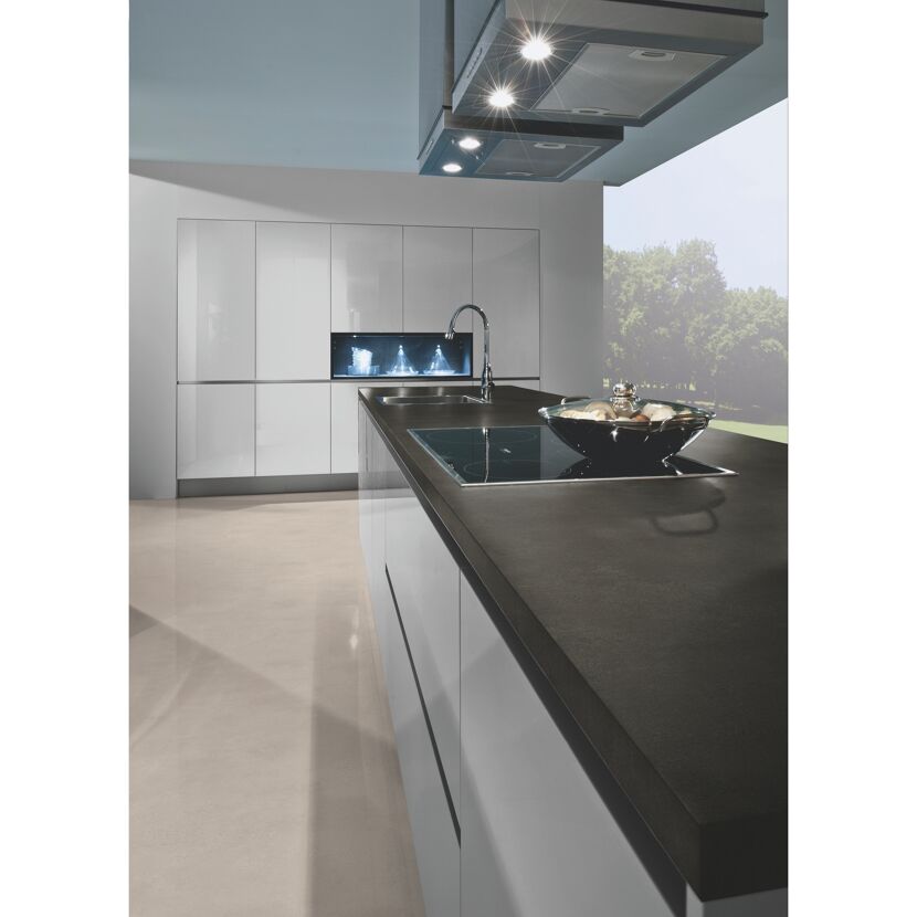 Arbeitsplatte 'Beton Terragrau 42207' grau 600 x 4100 x 38 mm