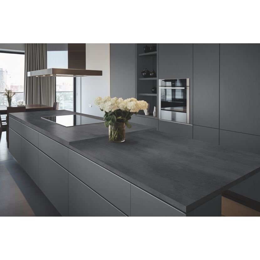 Arbeitsplatte 'Beton Art Infinity 42238' grau 600 x 4100 x 38 mm