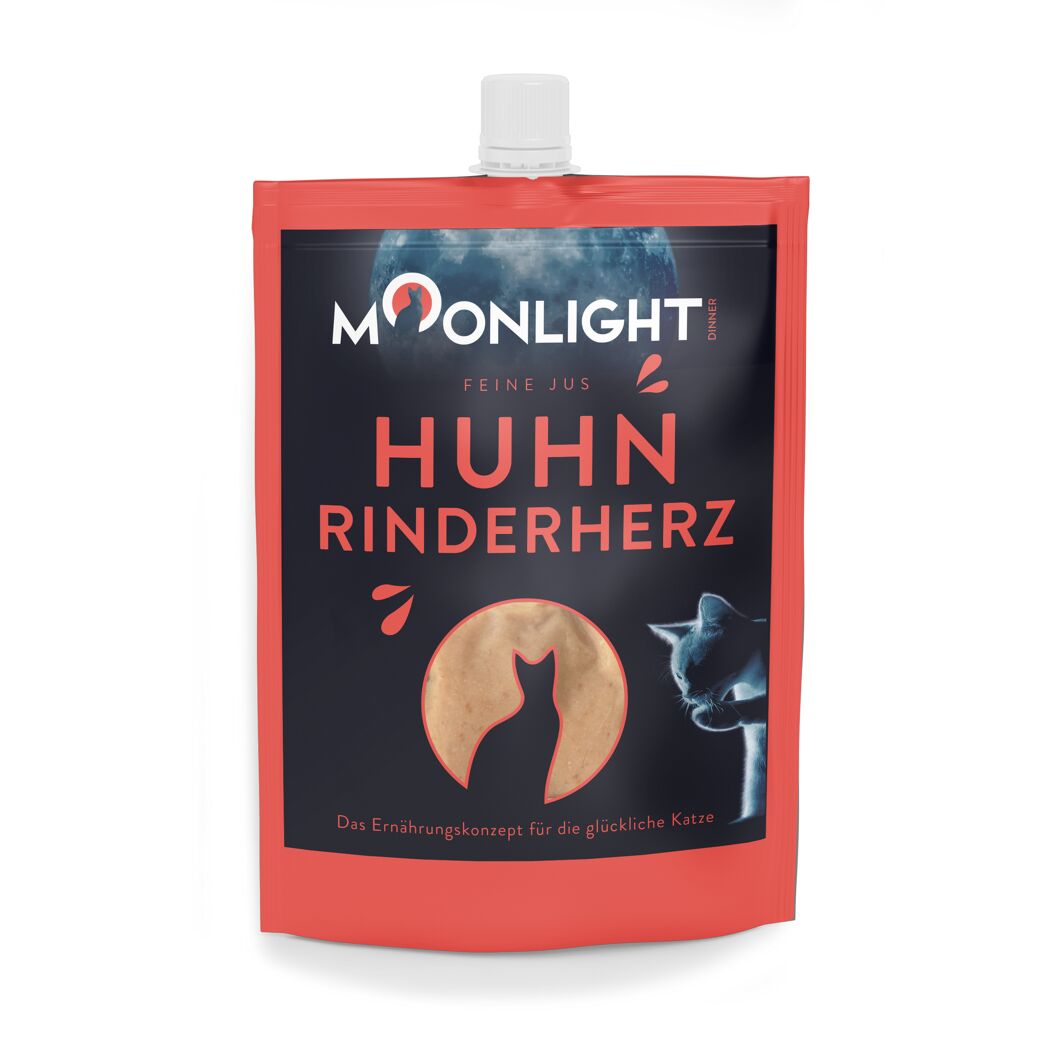 Katzensnack 'Feine Jus Huhn mit Rinderherzen' 60 g
