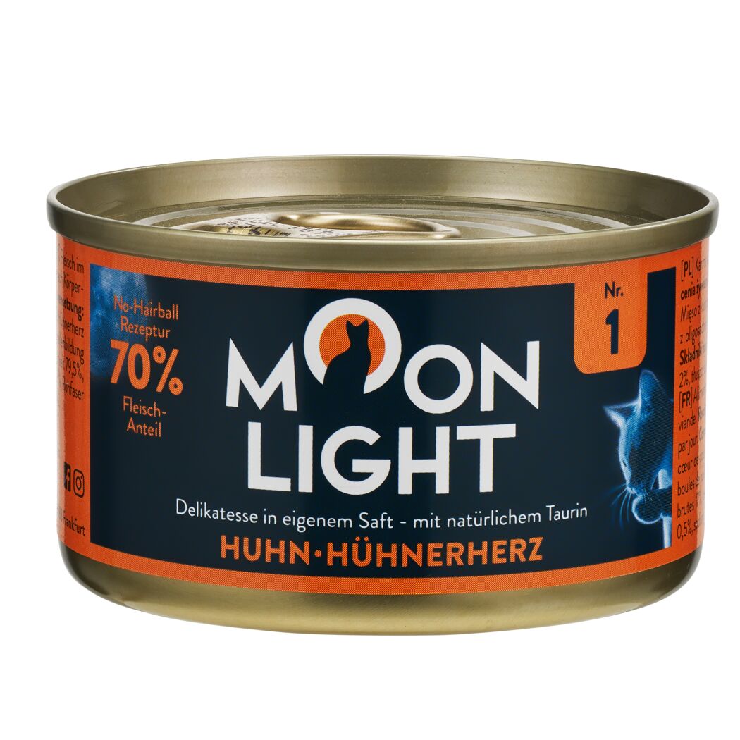 Katzennassfutter 'Nr. 1 Huhn Hühnerherz' 80 g