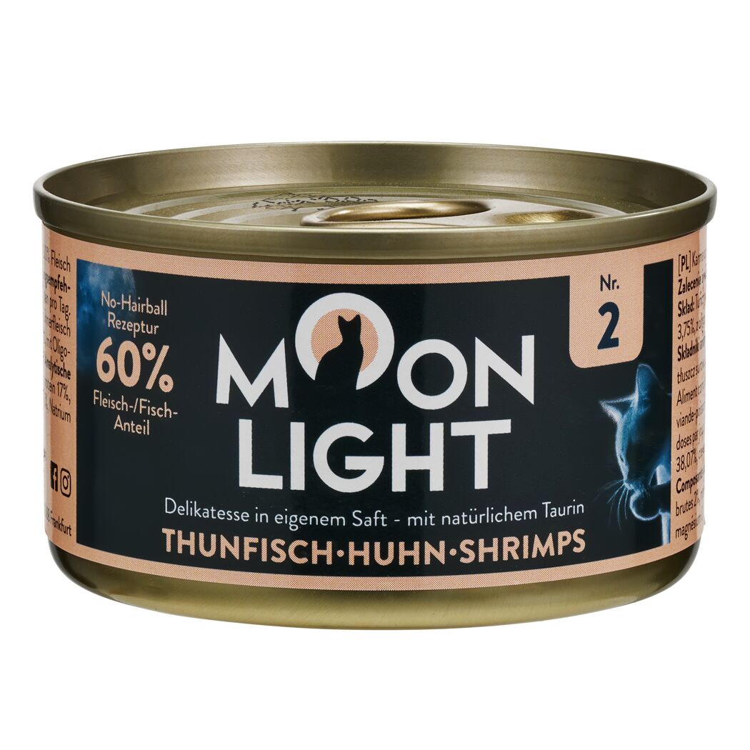 Katzennassfutter 'Nr. 2 Thunfisch Huhn Shrimps' 80 g
