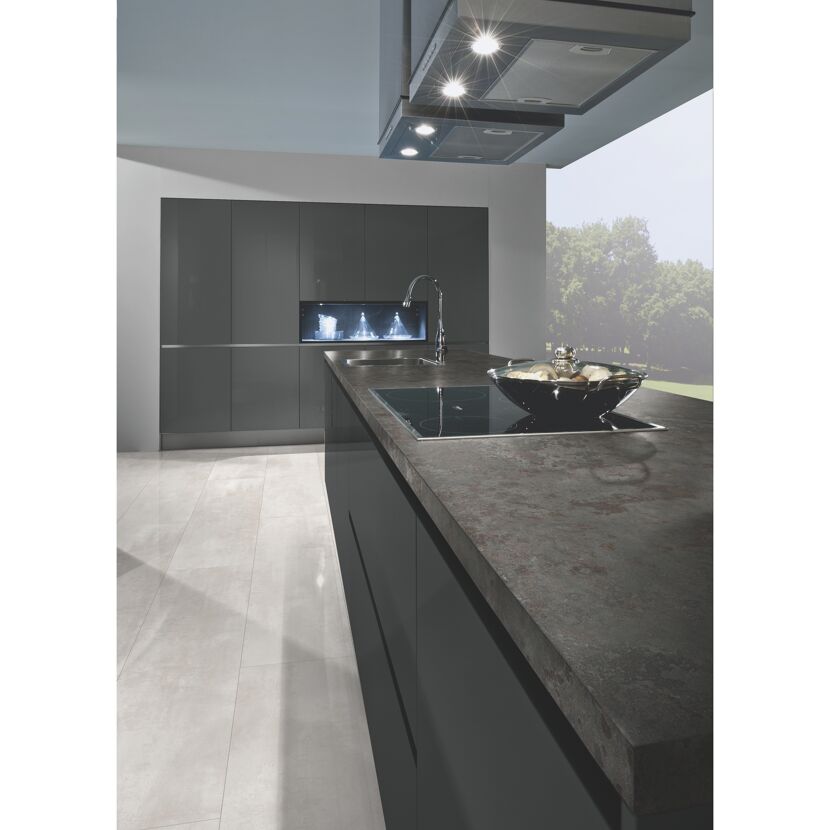 Arbeitsplatte 'Schiefer Jade 42682' anthrazit 900 x 4100 x 38 mm