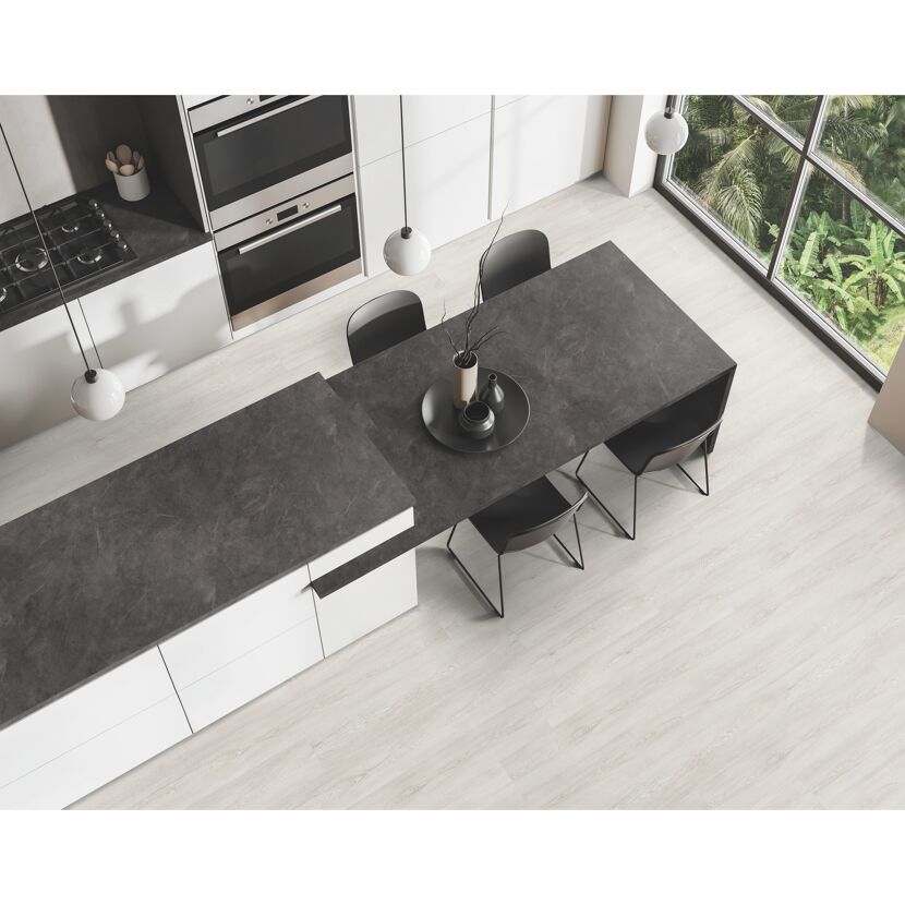 Arbeitsplatte 'Schiefer Vulcano K2877' anthrazit 900 x 4100 x 38 mm
