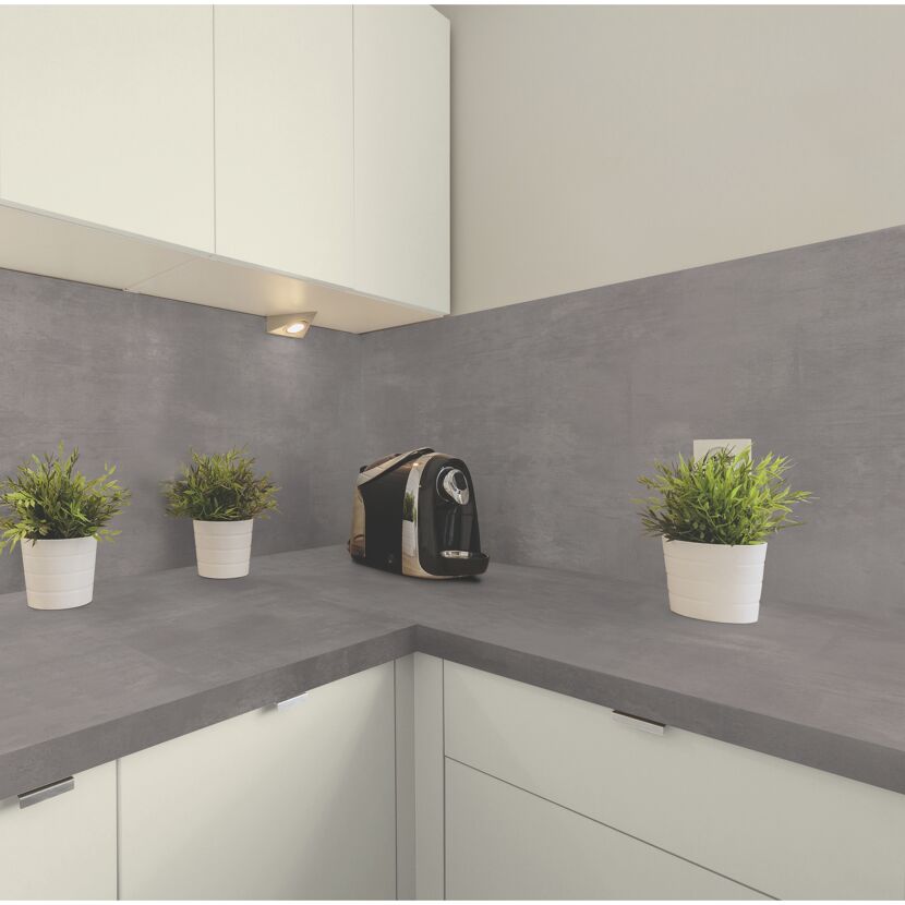 Arbeitsplatte ABS-Profil 'Beton Art Pearlgrey 44375' grau 635 x 3050 x 38 mm