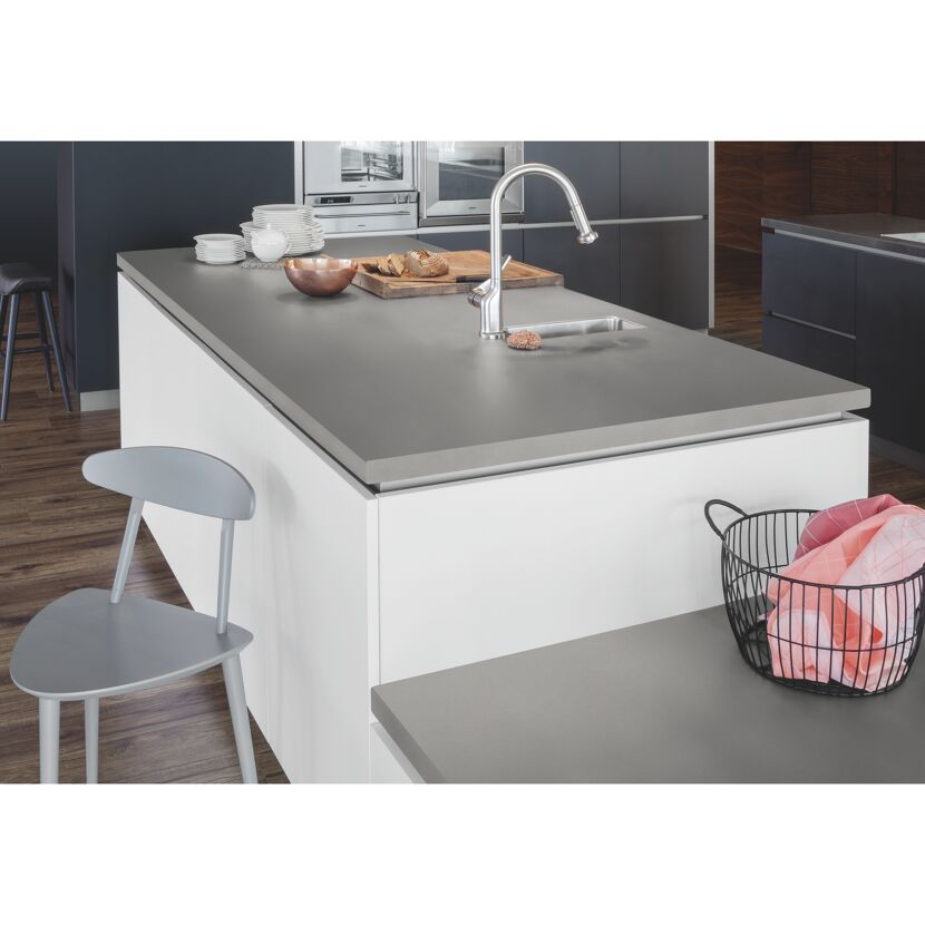 Arbeitsplatte ABS-Profil 'Titan 5853' grau 635 x 3050 x 38 mm