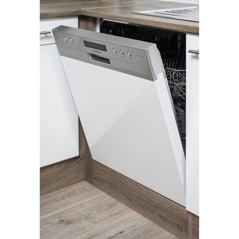 Winkelküche mit E-Geräten 'Oliver' weiß/eichefarben 370 cm