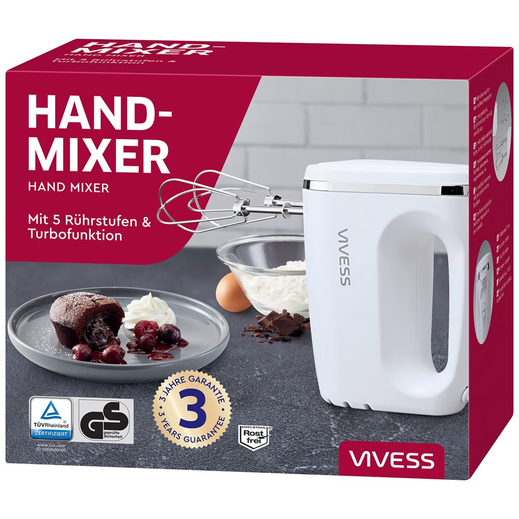 Vivess Handmixer weiß 300 W