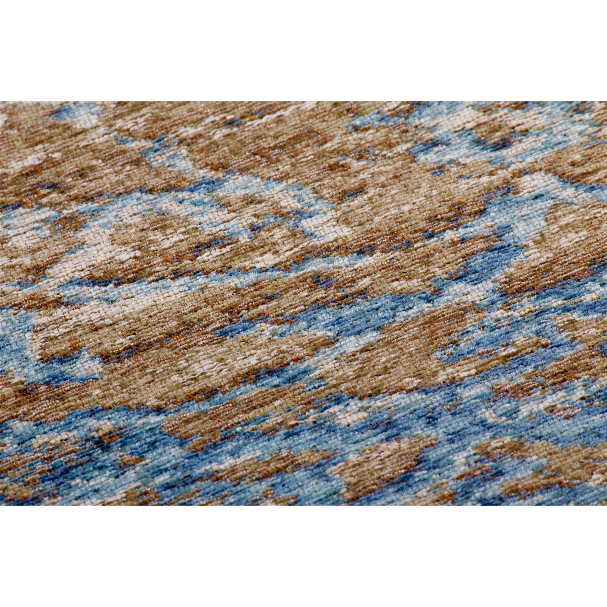 Teppich 'Blaze' blau/beige 155 x 230 cm