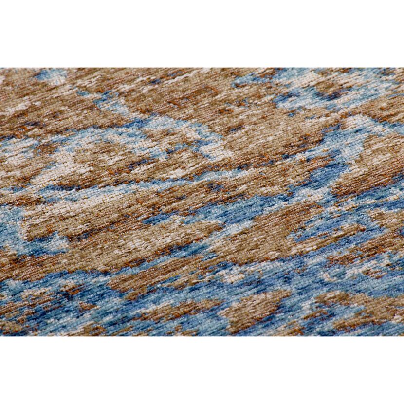 Teppich 'Blaze' blau/beige 155 x 230 cm