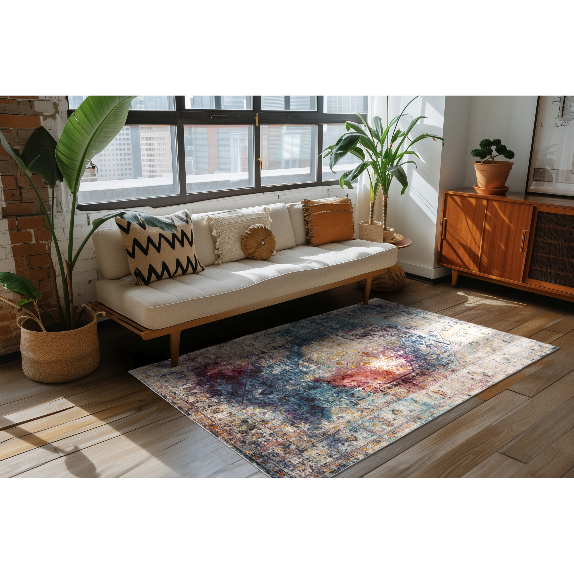 Teppich 'Blazing Star' multicolor 133 x 190 cm