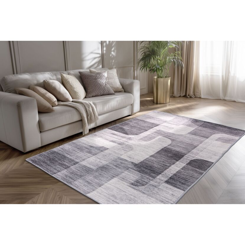 Teppich 'Bluster' silbern 160 x 230 cm