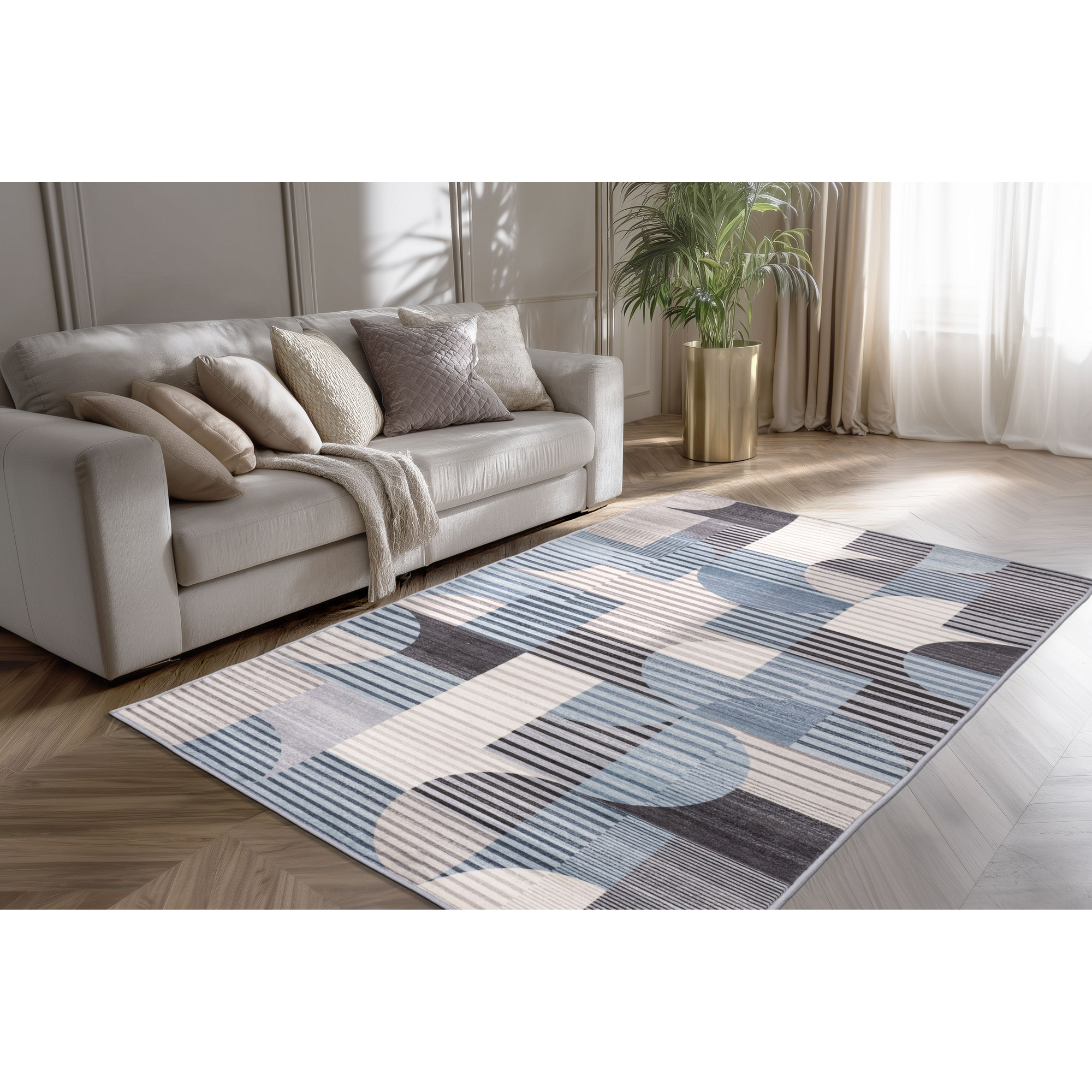 Teppich 'Bluster' blau 160 x 230 cm