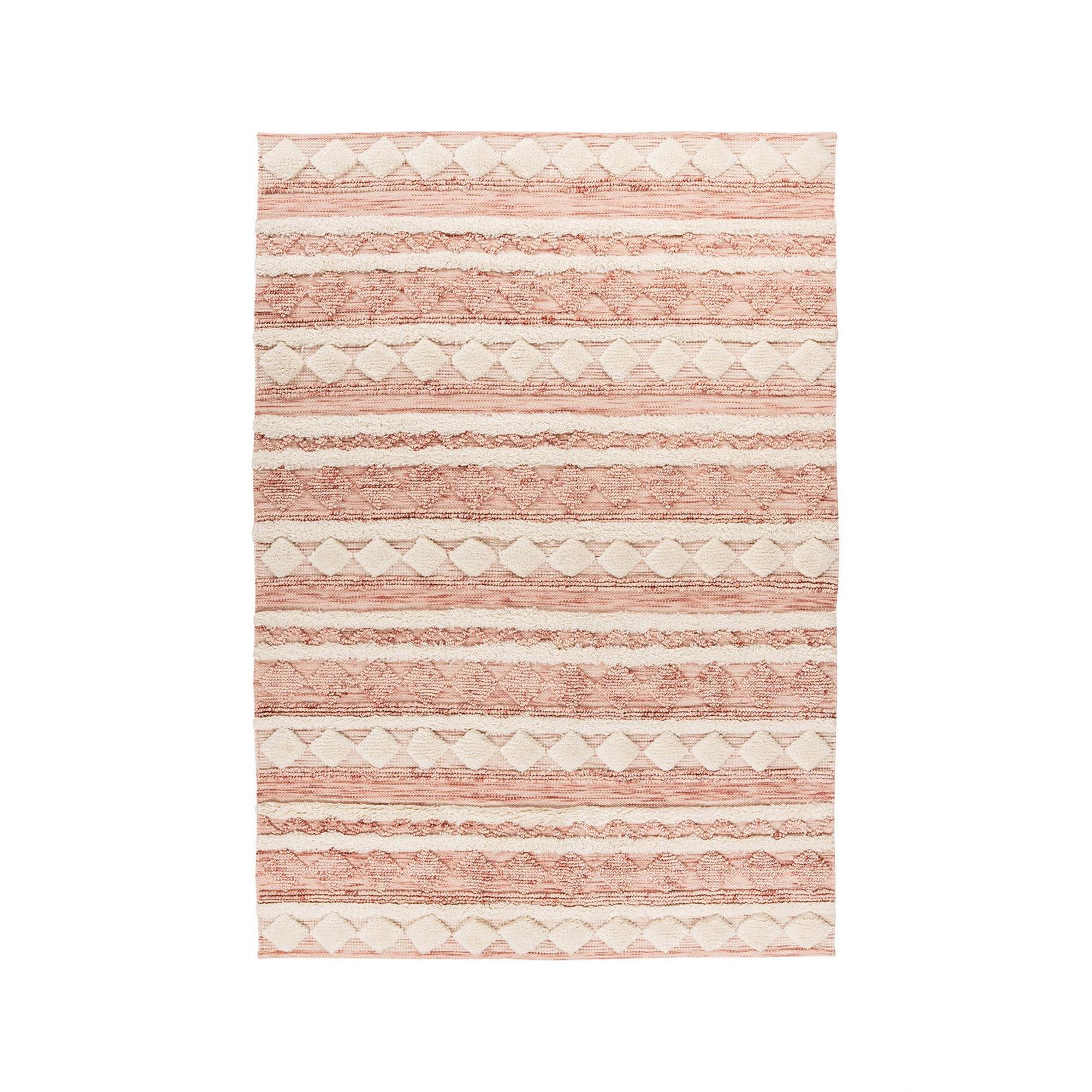 Teppich 'Bohist' rosa/creme 120 x 180 cm
