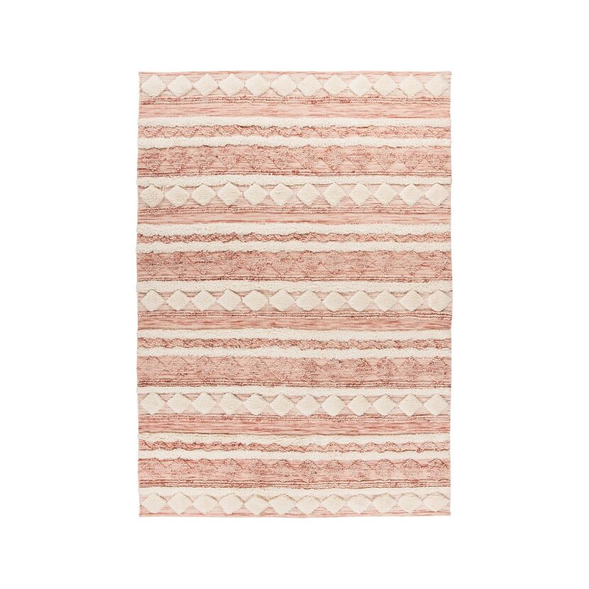 Teppich 'Bohist' rosa/creme 120 x 180 cm