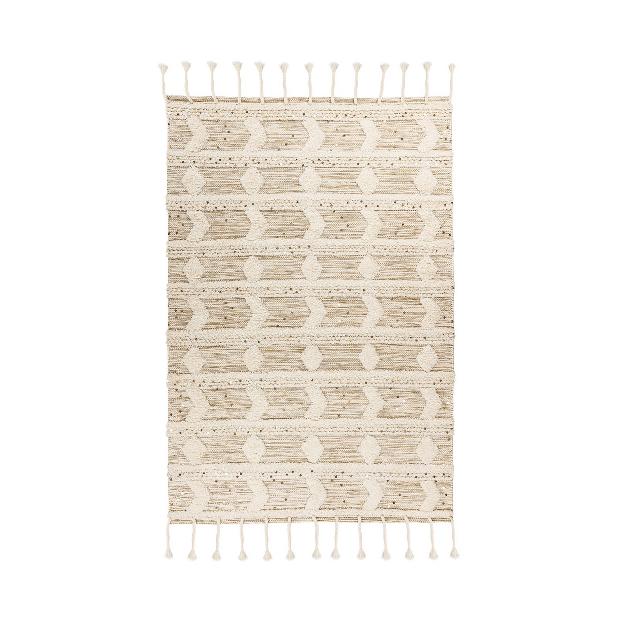 Teppich 'Bohist' creme/khaki 120 x 180 cm