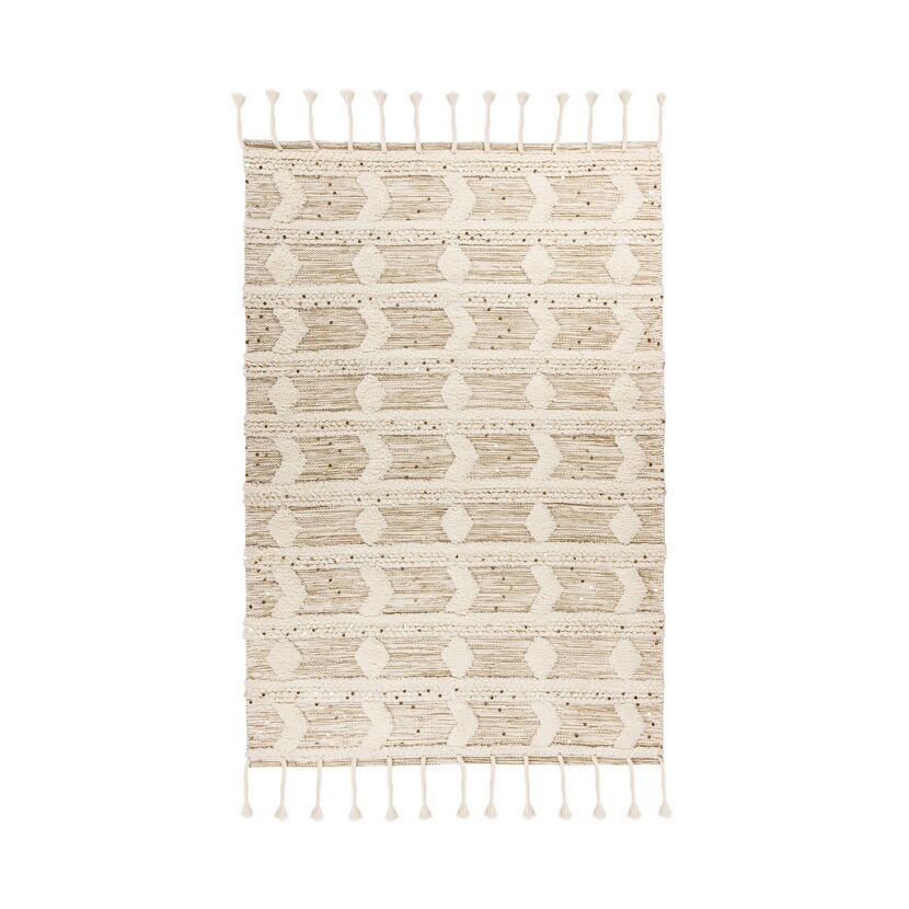 Teppich 'Bohist' creme/khaki 120 x 180 cm