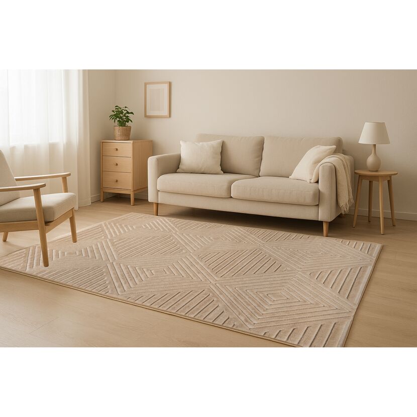 Teppich 'Dreamcatcher' beige 80 x 150 cm