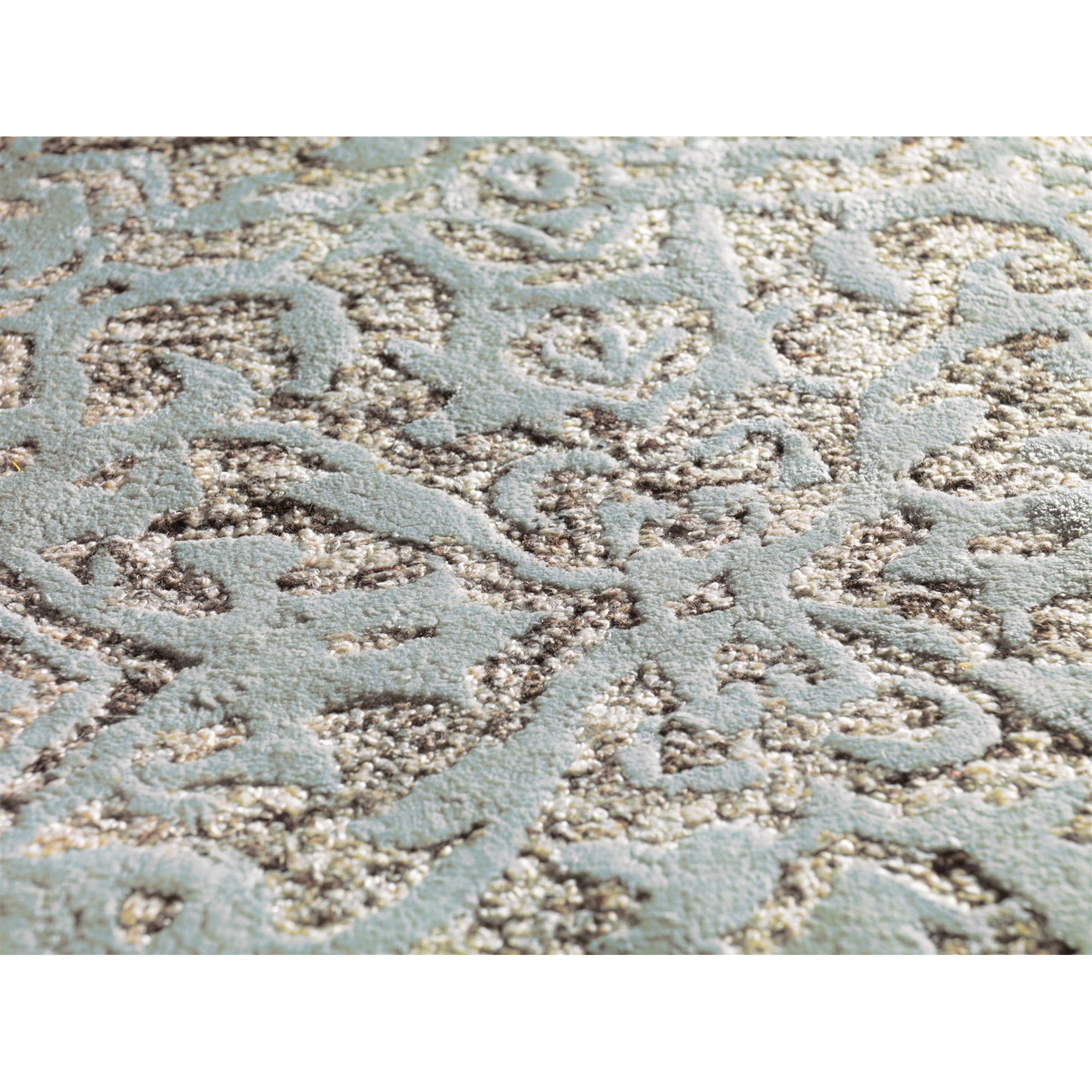 Teppich 'Damast' grau/mintgrün 120 x 180 cm