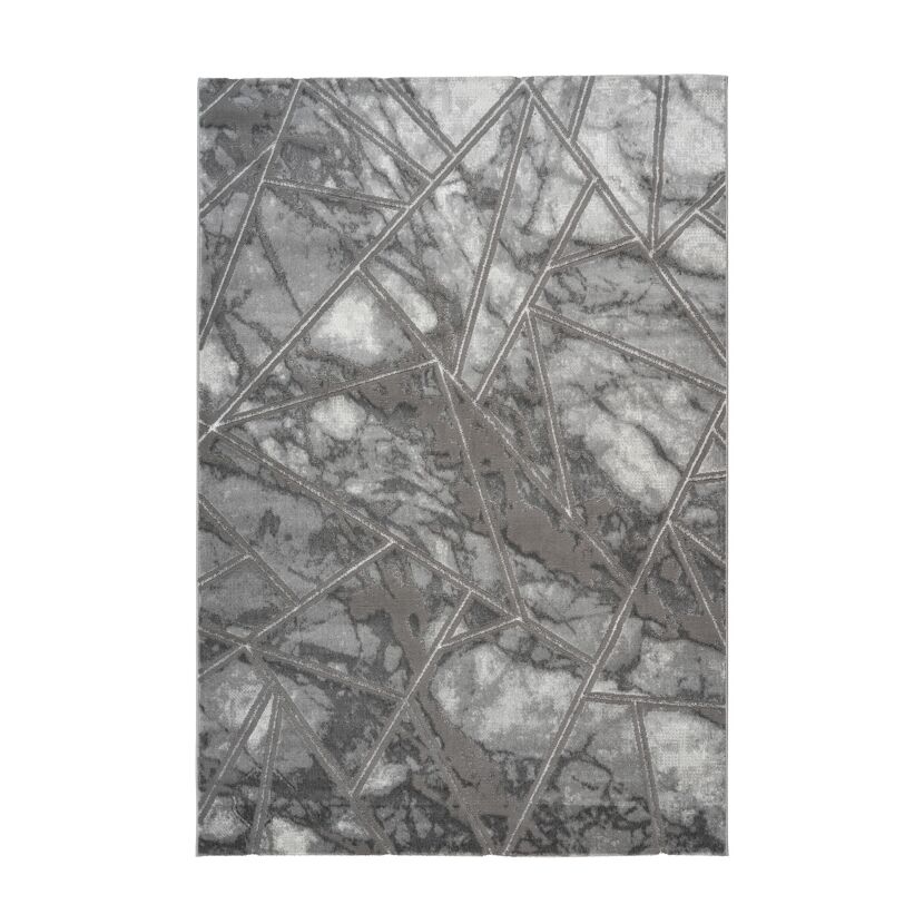 Teppich 'Mineral' silbern 80 x 300 cm