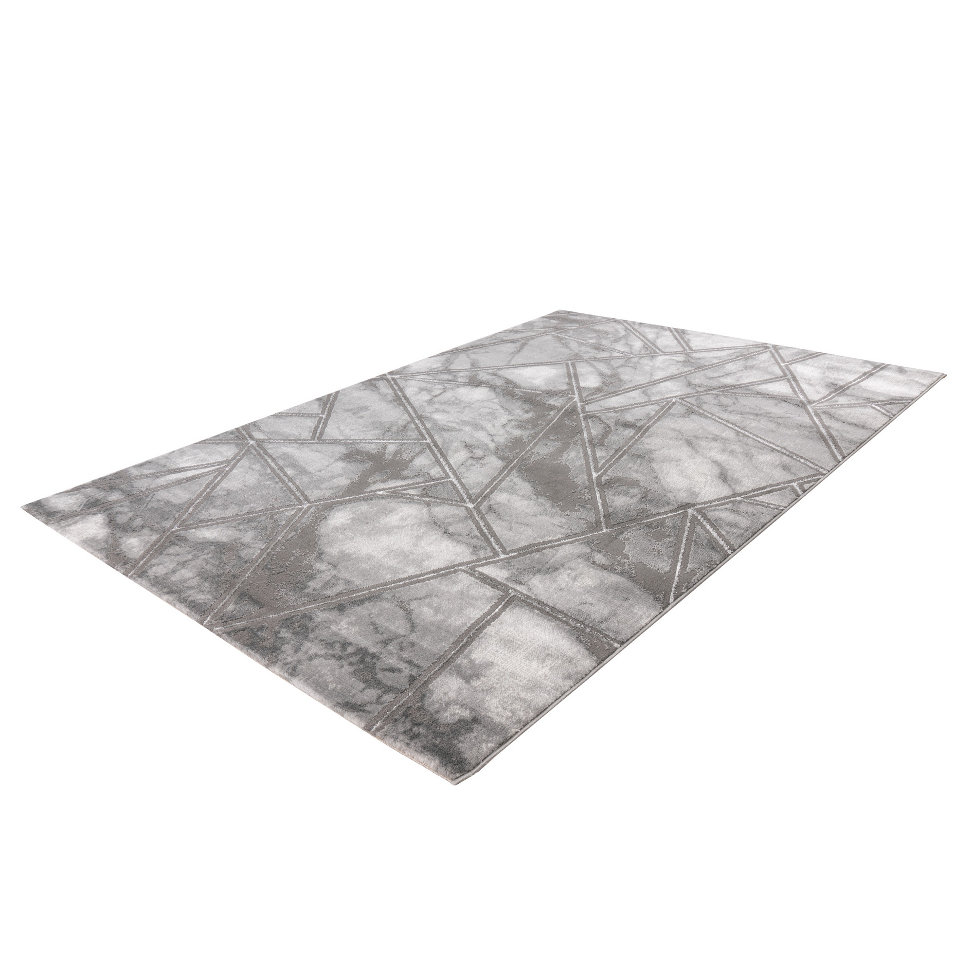 Teppich 'Mineral' silbern 80 x 300 cm