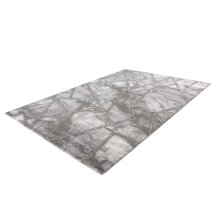 Teppich 'Mineral' silbern 80 x 300 cm