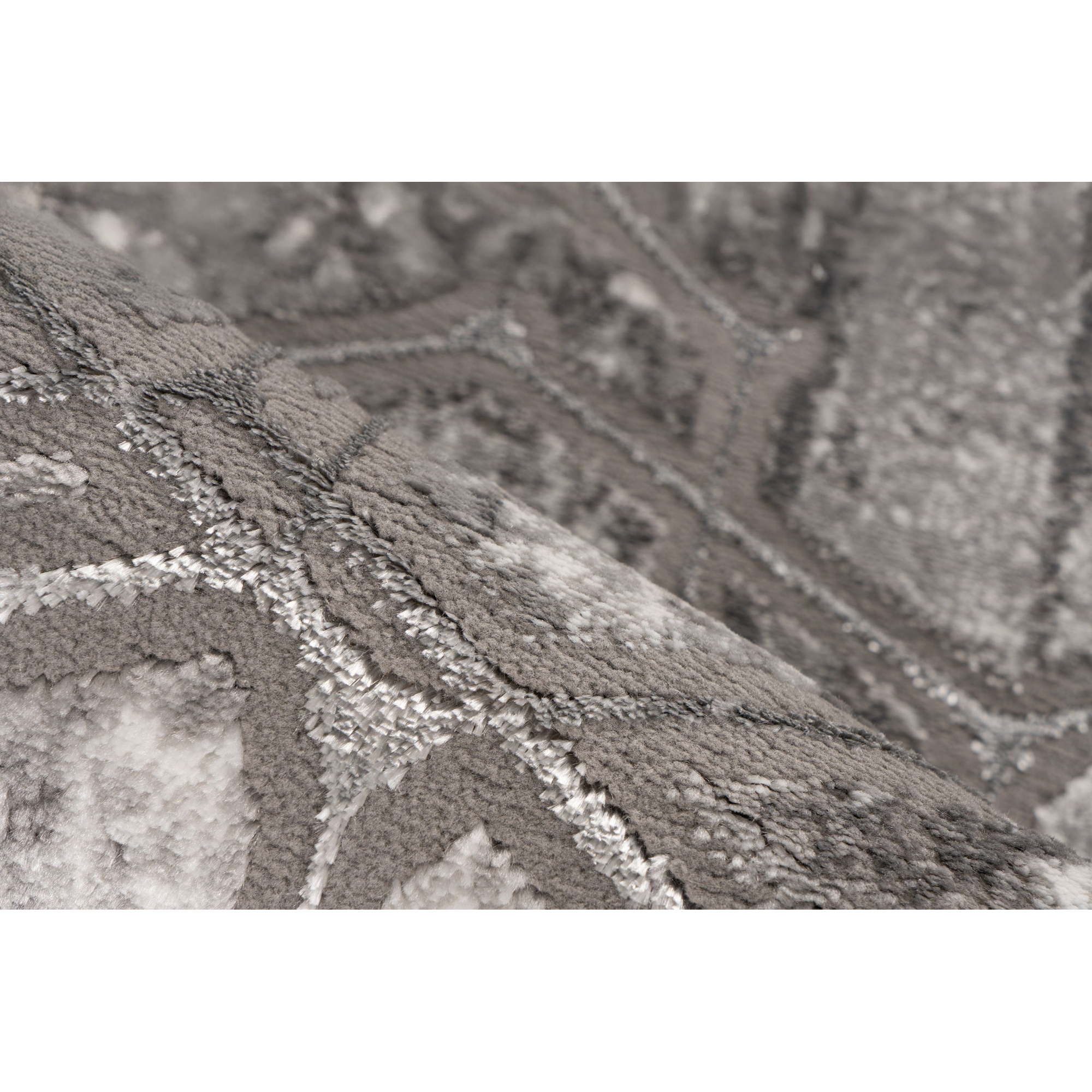 Teppich 'Mineral' silbern 80 x 300 cm