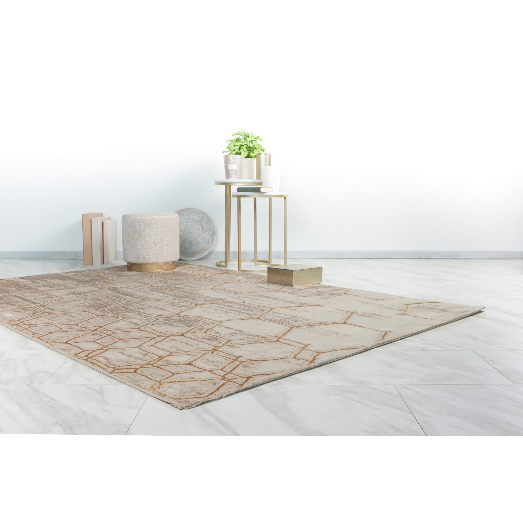 Teppich 'Mineral' beige 80 x 300 cm
