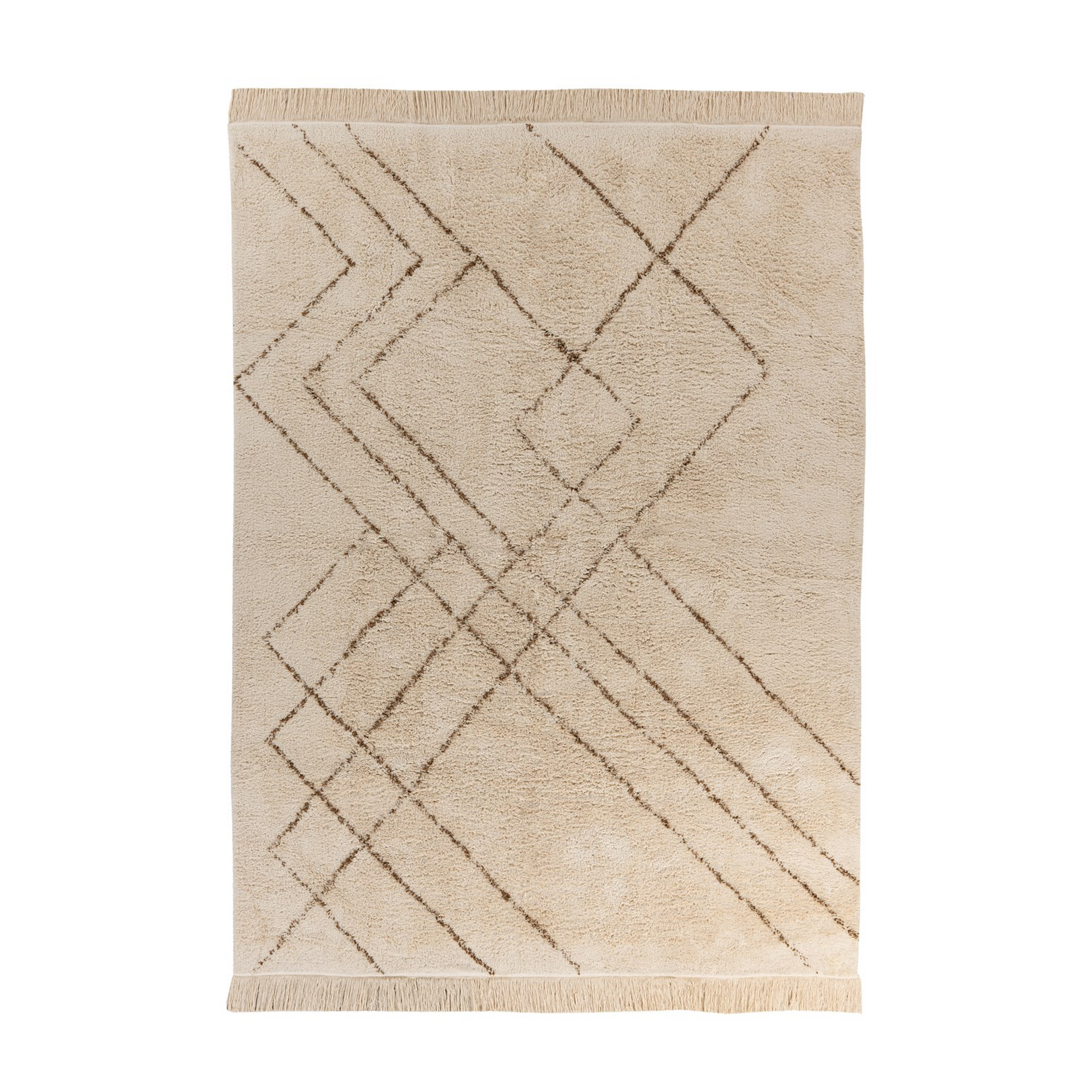 Teppich 'Mylen' creme/braun 160 x 230 cm