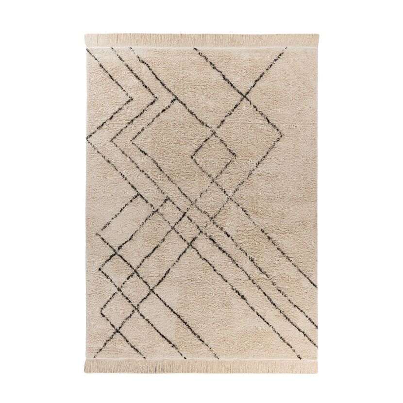 Teppich 'Mylen' creme/schwarz 160 x 230 cm